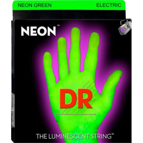 DR Strings NGE-10 NEON HiDef Green струны 10-46 люминесцентные