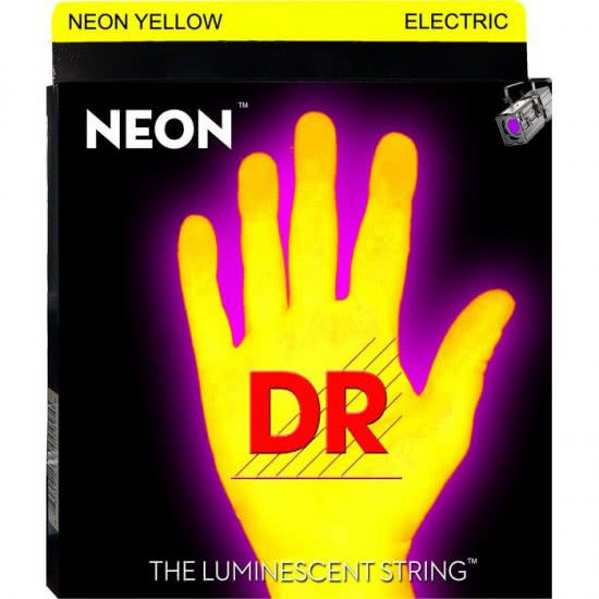 DR Strings NYE-9 NEON HiDef Yellow струны 9-42 люминесцентные