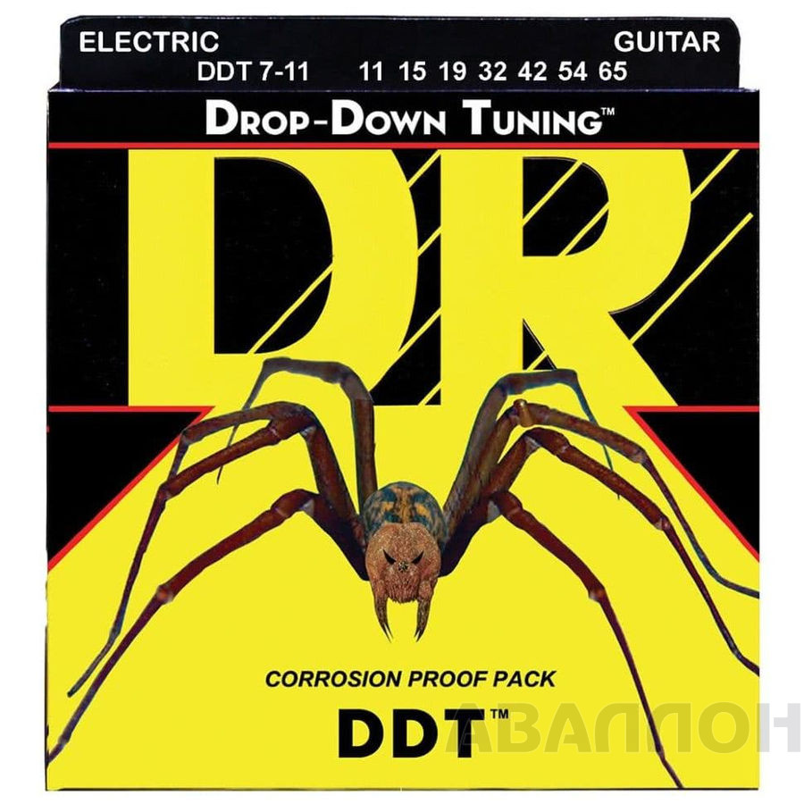 DR Strings DDT7-11 струны 11-65 Drop Down Tuning для 7-струнных гитар
